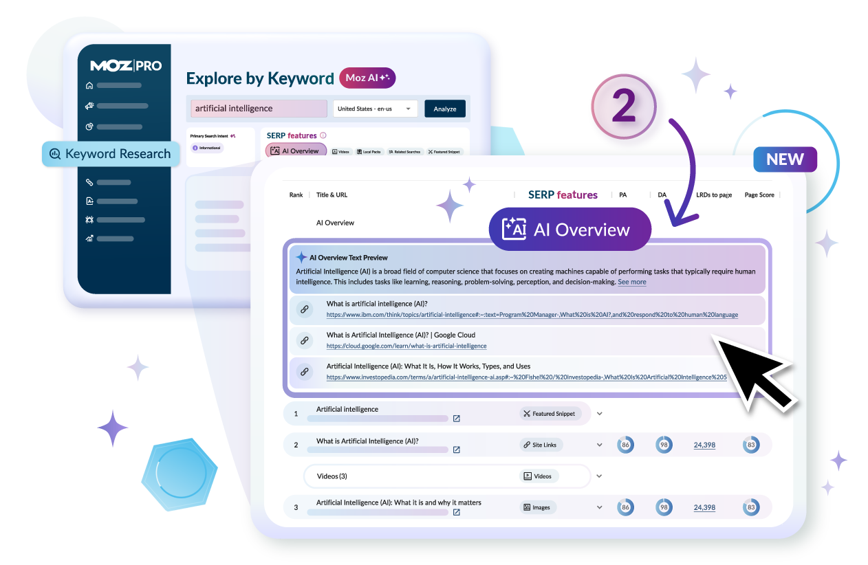Moz AI Overviews Step 2